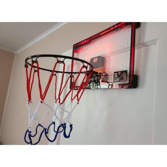 Indoor Basketball Hoop for Kids, Indoor Over The Door Mini Basketball Hoop - Picture 2 of 6